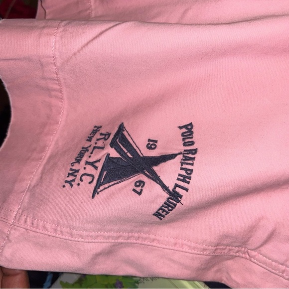 New men Ralph Lauren pink yacht club New York shorts size 36 - Picture 3 of 5